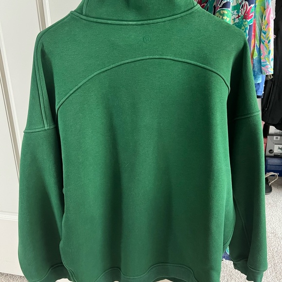SOLD!!Lululemon Thick Fleece Half-Zip everglade green XS/S - Picture 4 of 7